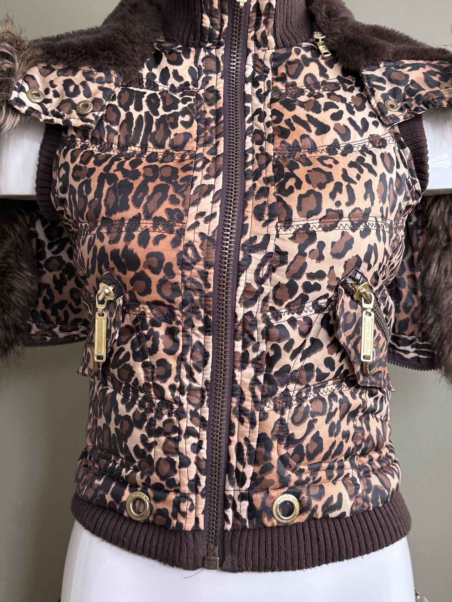 Leopard Corset Gilet (UK8)