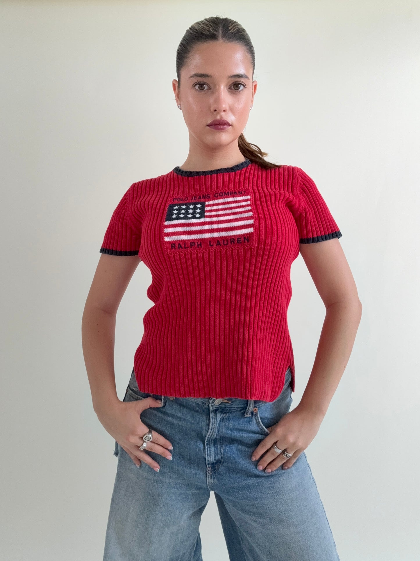 Ralph Lauren Knit Flag Top (M)