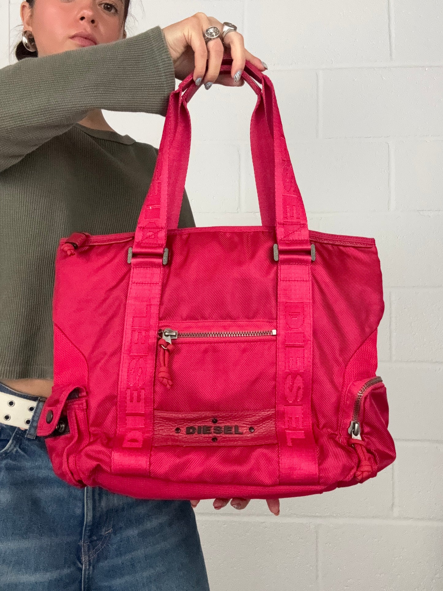 Pink Diesel Shoulder Bag