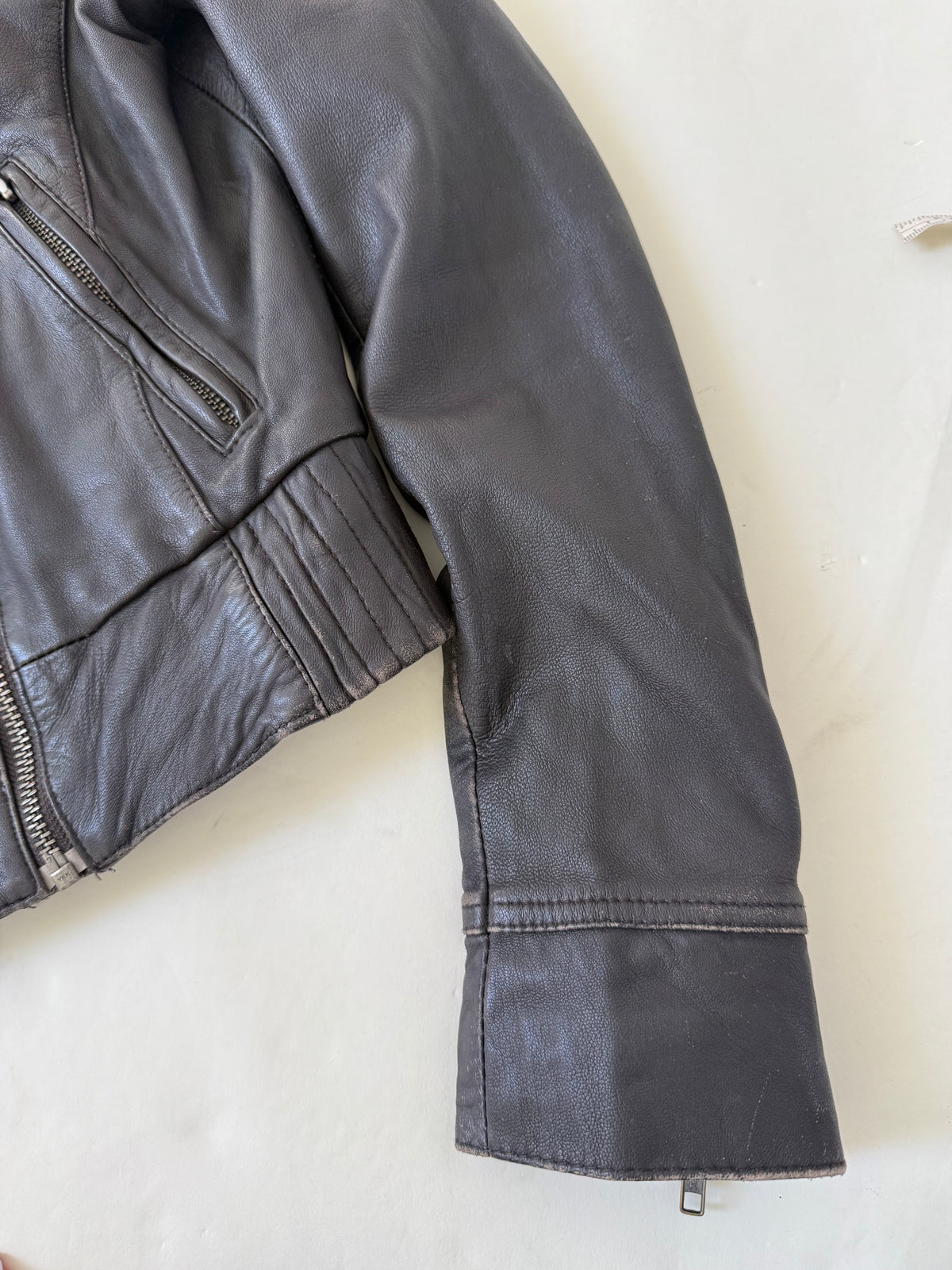 Allsaints Leather Fitted Jacket (UK10)