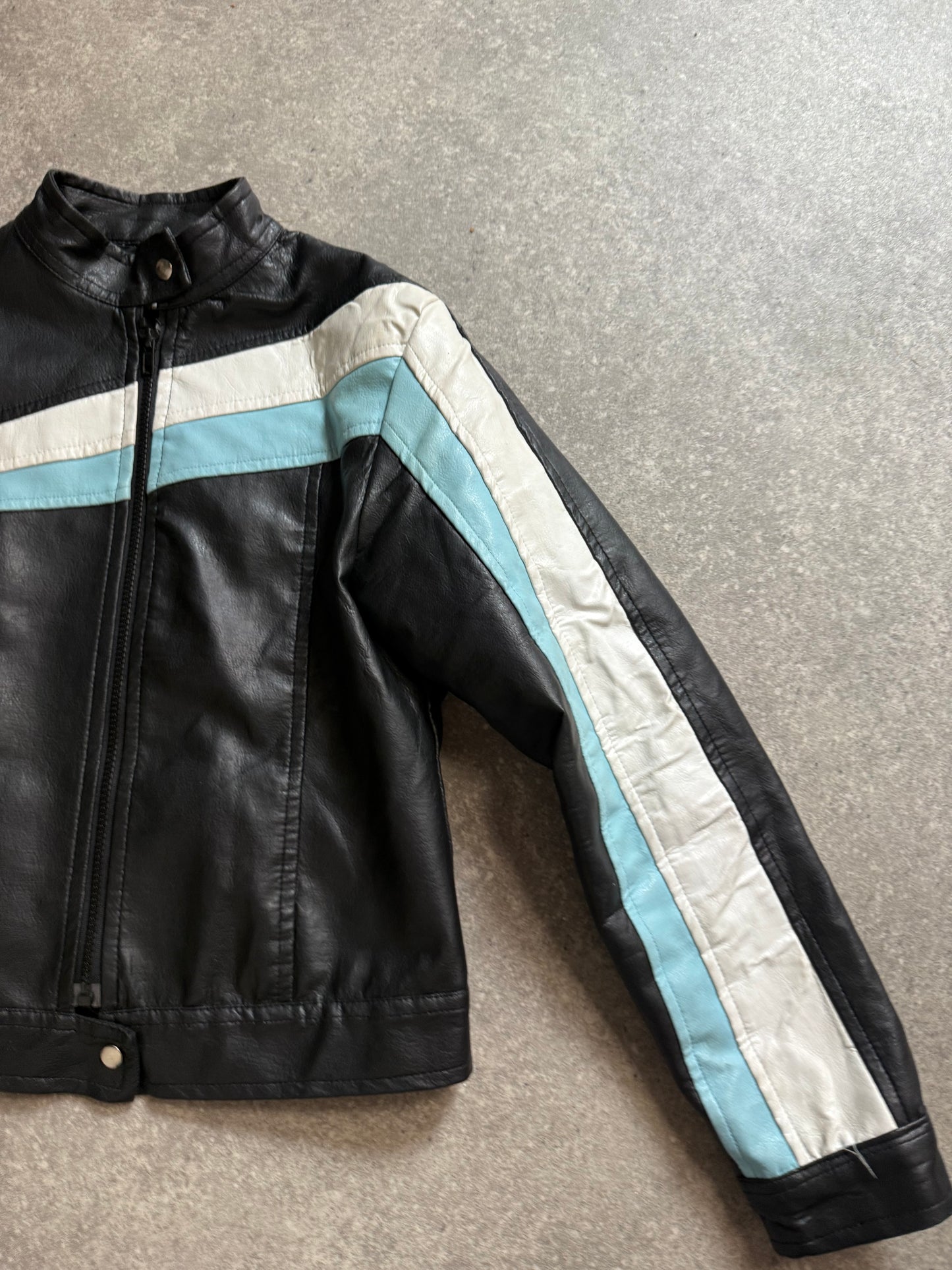 Faux Leather Racer Jacket (UK10)