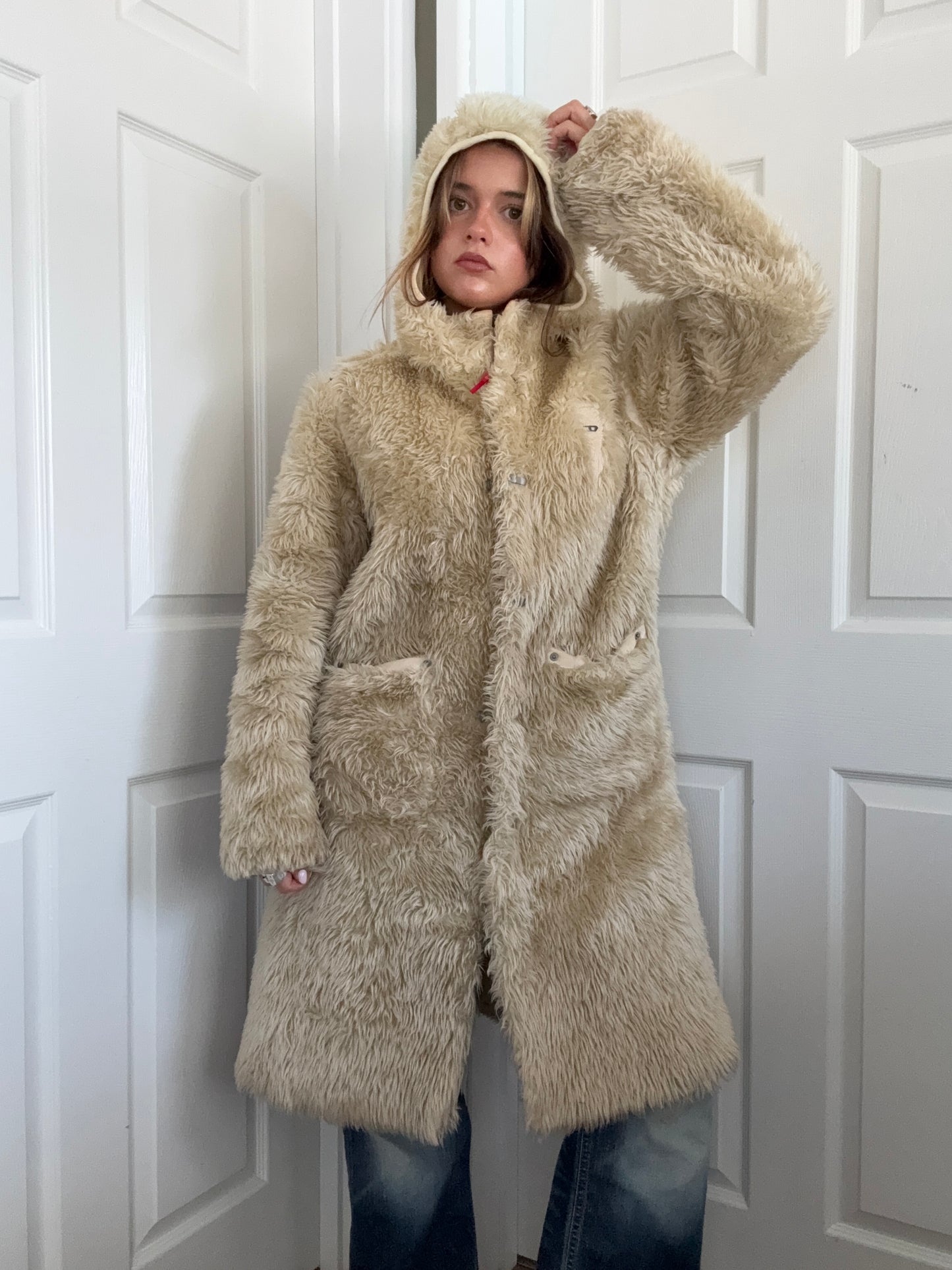 Diesel Faux Fur Yetti Coat (S)