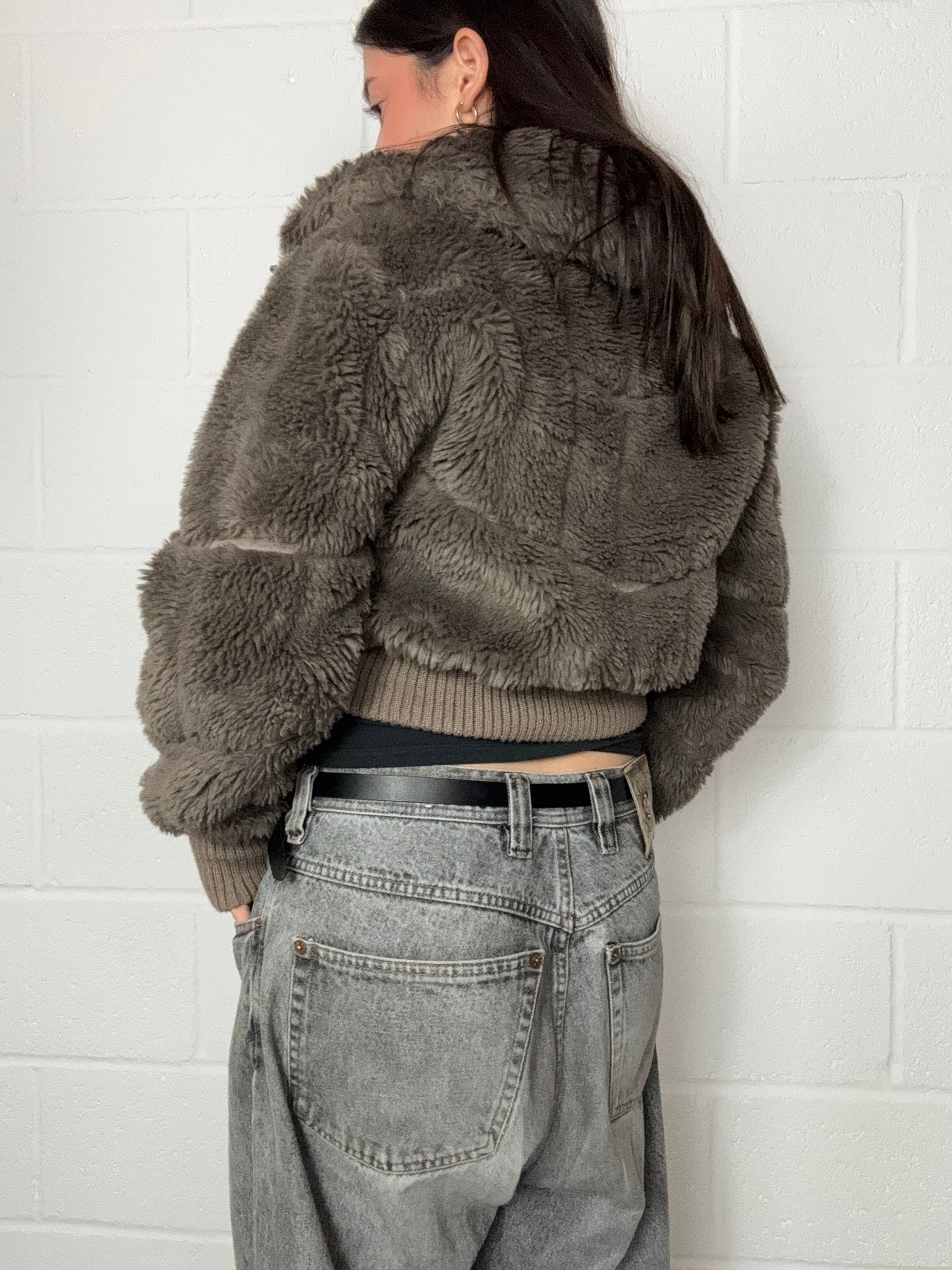 Y2K Faux Fur Jacket (XS)