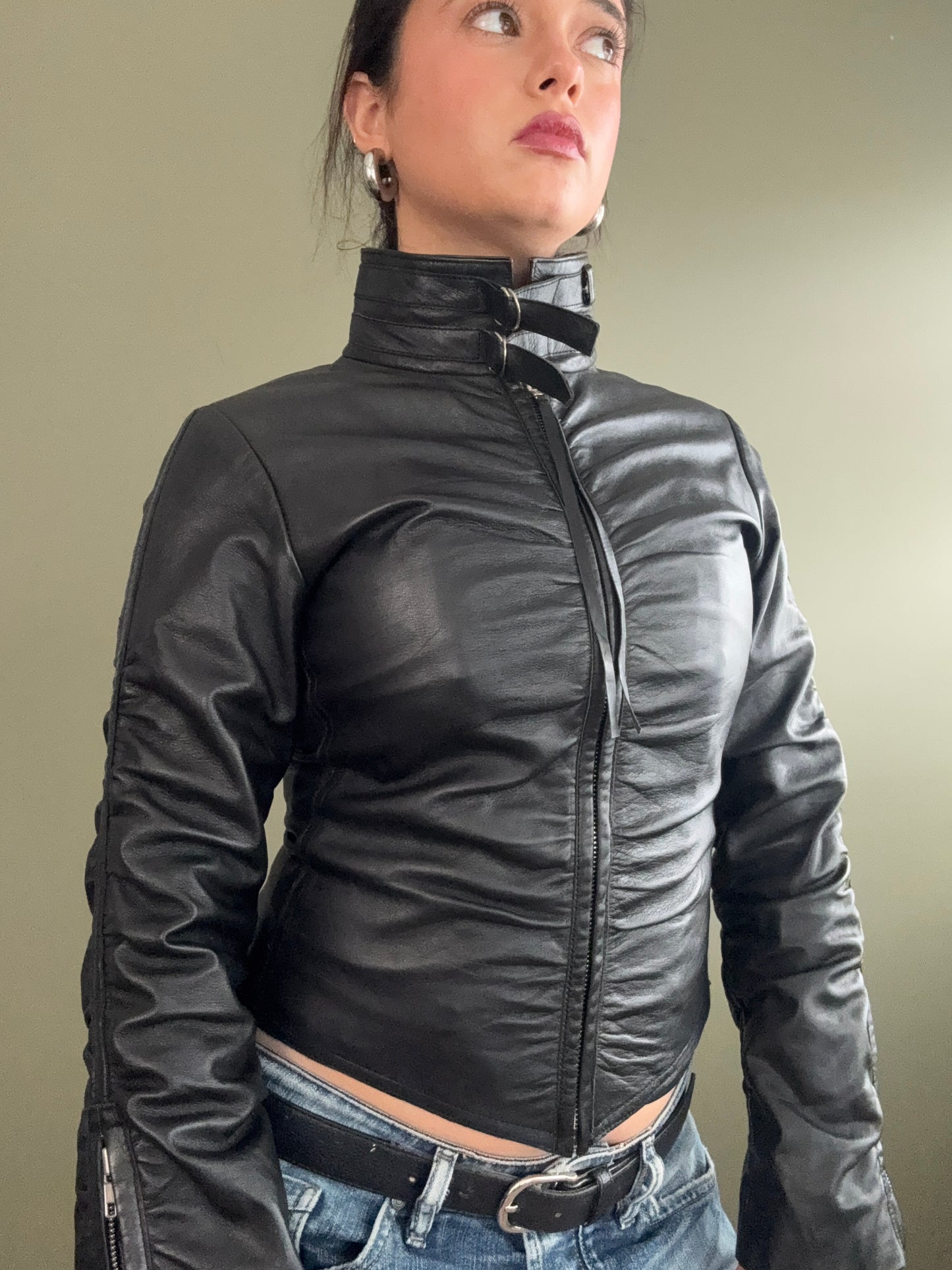 Fitted Leather Jacket (UK10)