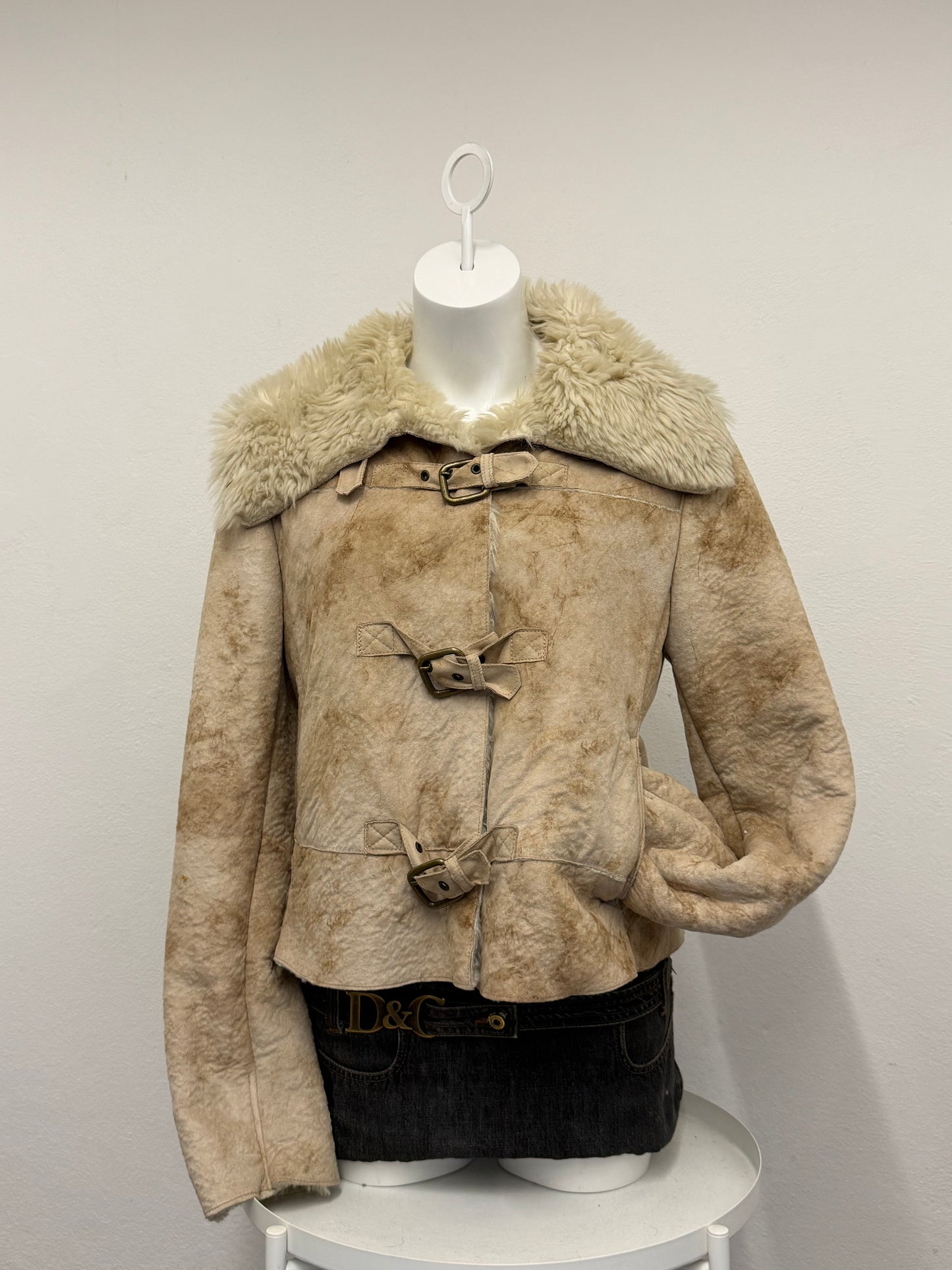 Faux Fur Armani Buckle Jacket (UK14)