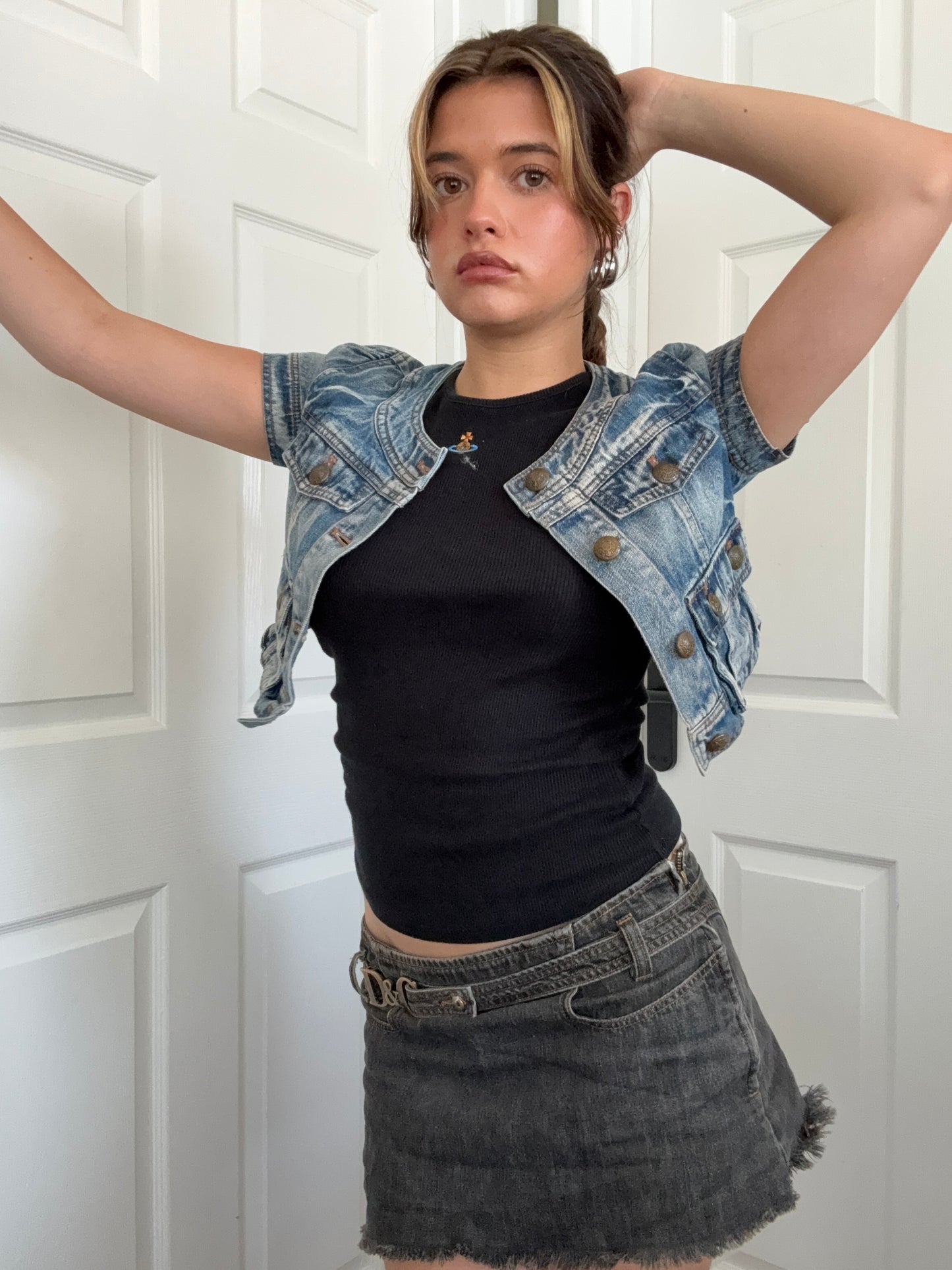 Y2K Denim Top (S)