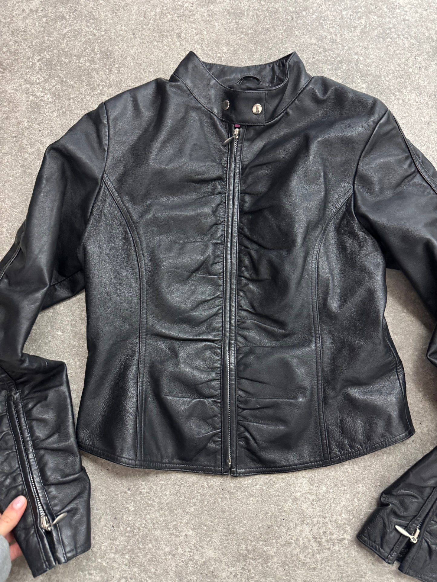 Leather Y2K Jacket (UK10)