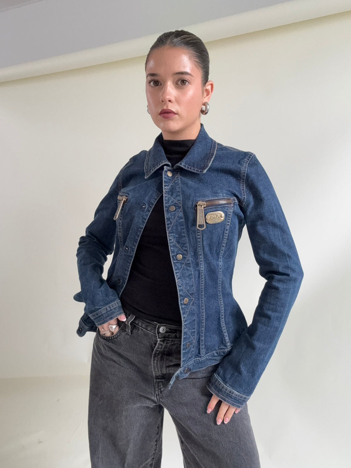 Vintage Dolce & Gabbana Fitted Denim Jacket (M)