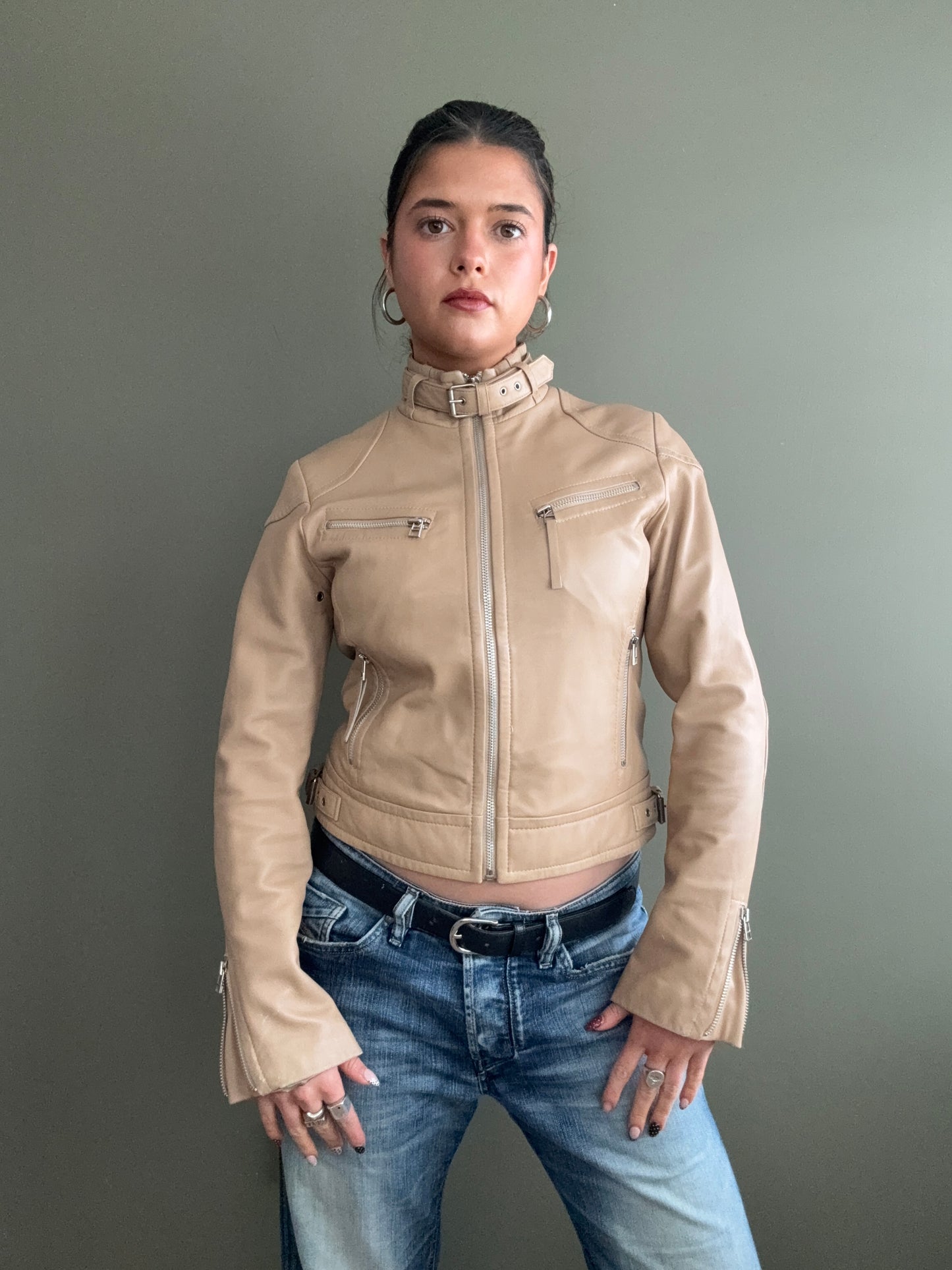 Leather Buckle Jacket (UK10)