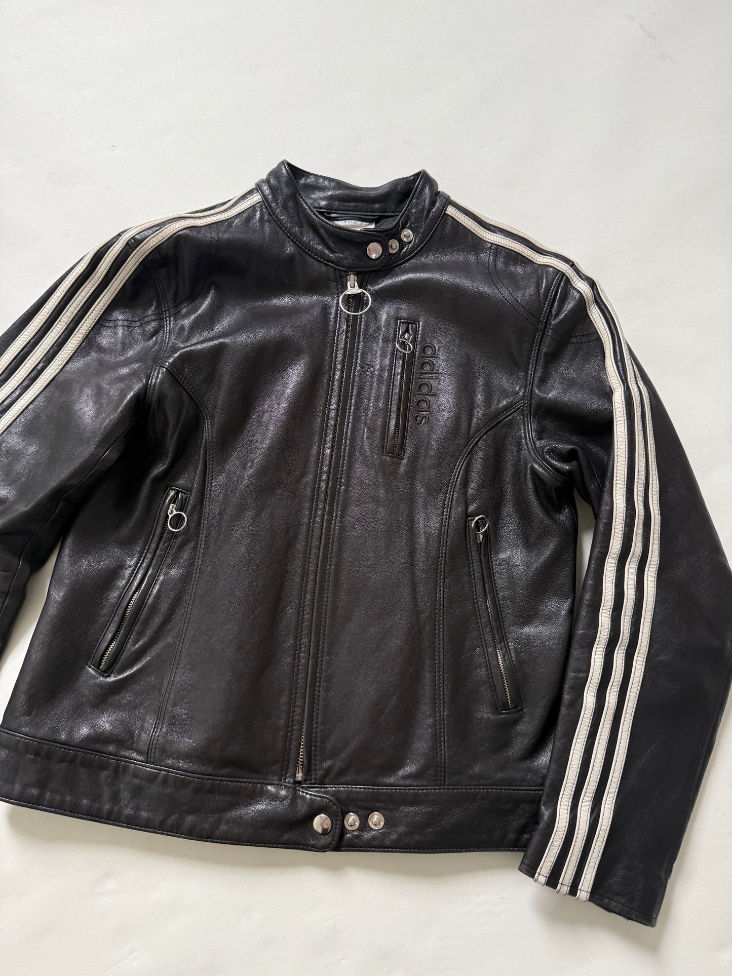 Vintage Adidas Leather Jacket (UK10)