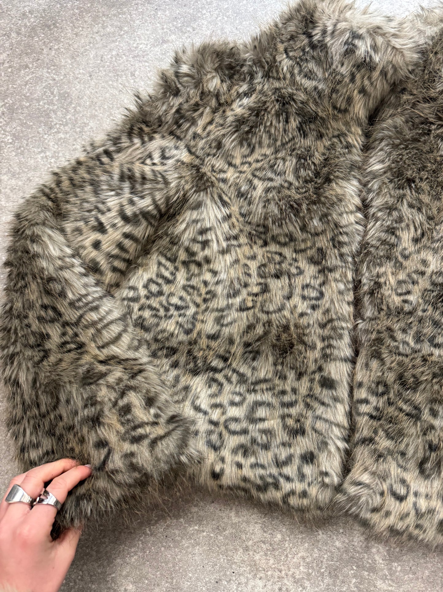 Faux Fur Leopard Jacket (UK10)