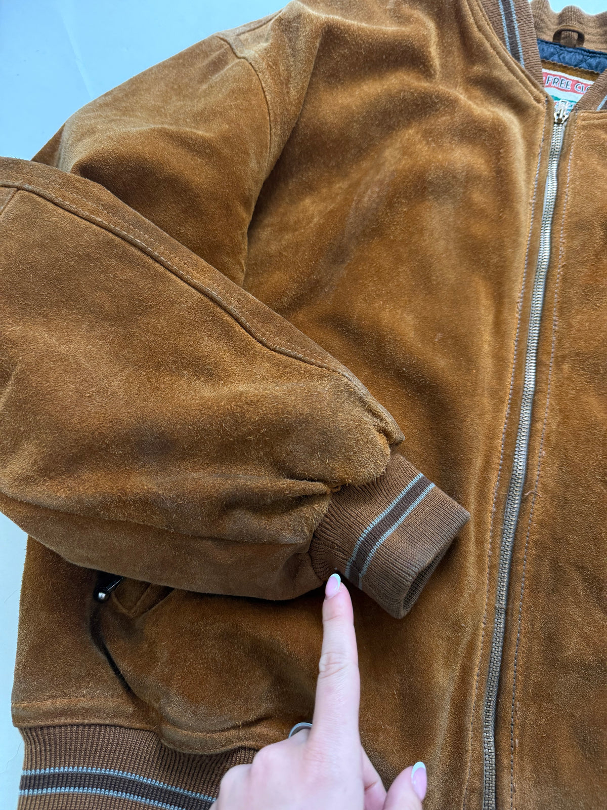 Vintage Diesel Suede Bomber Jacket (L)