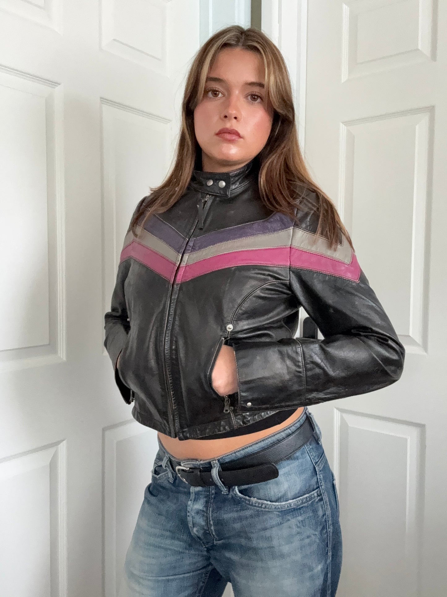 Miss Sixty Leather Racer Jacket (S)