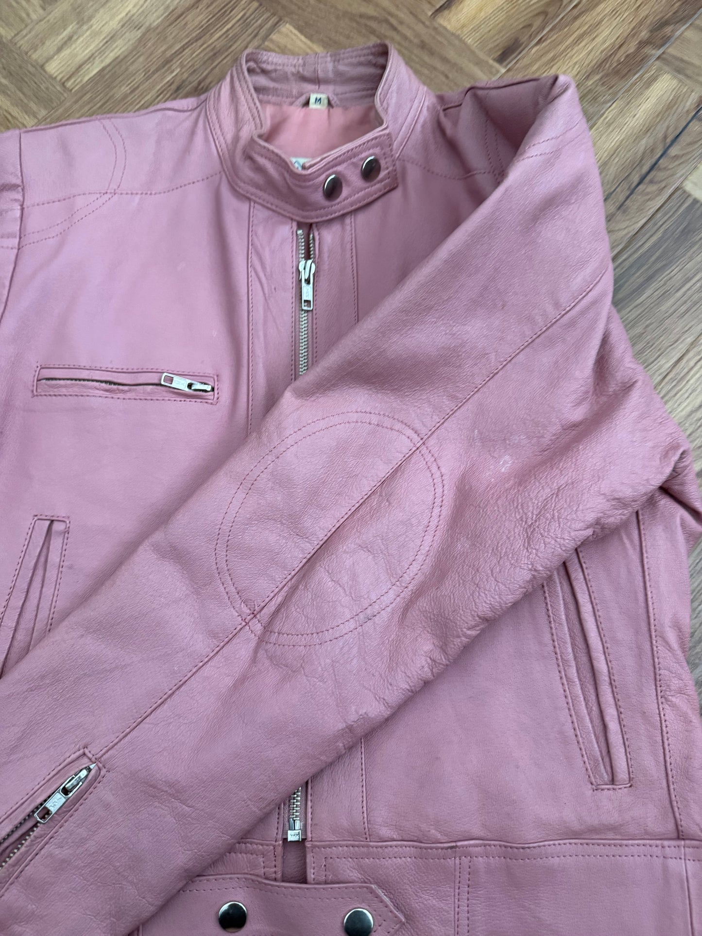 Pink Leather Jacket (M)