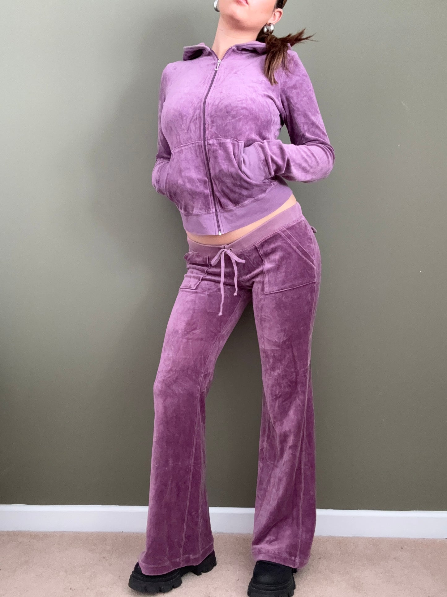 Juicy Couture Purple Velour Tracksuit (S/L)