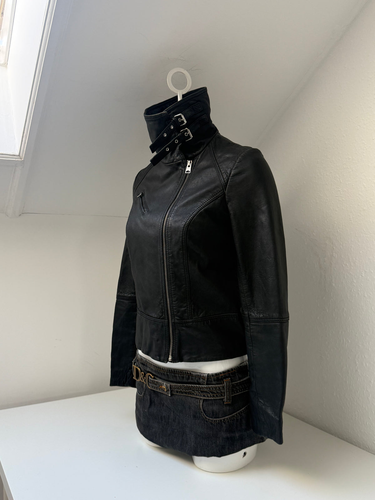 Vintage Allsaints Leather Buckle Jacket (UK8)