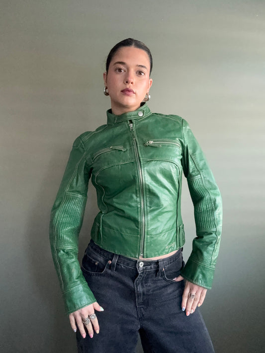 Miss Sixty Leather Biker Jacket (S)