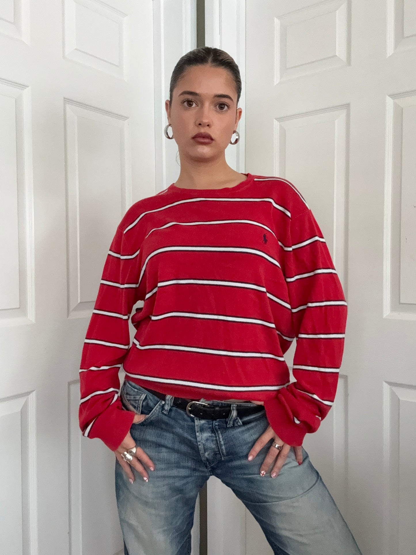 Ralph Lauren Striped Knit Jumper (L)