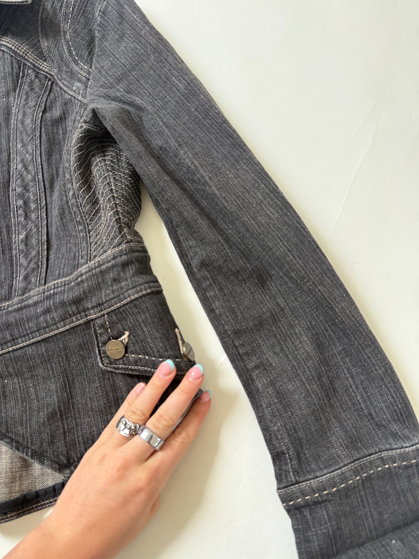 Karen Millen Fitted Denim Jacket (UK10)