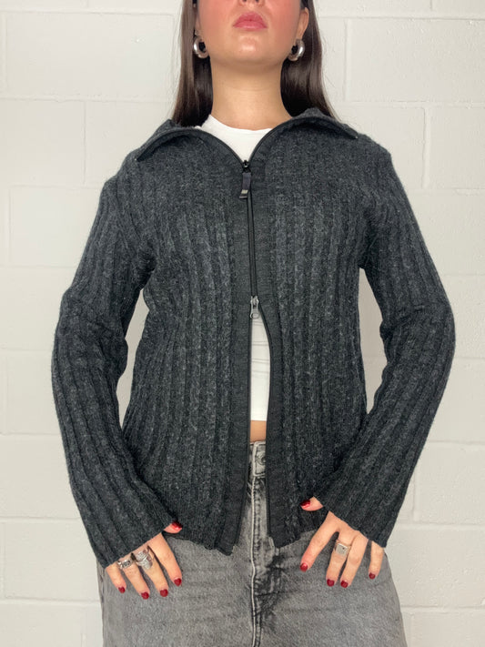 Armani Double Zip Knit Jumper (XL)