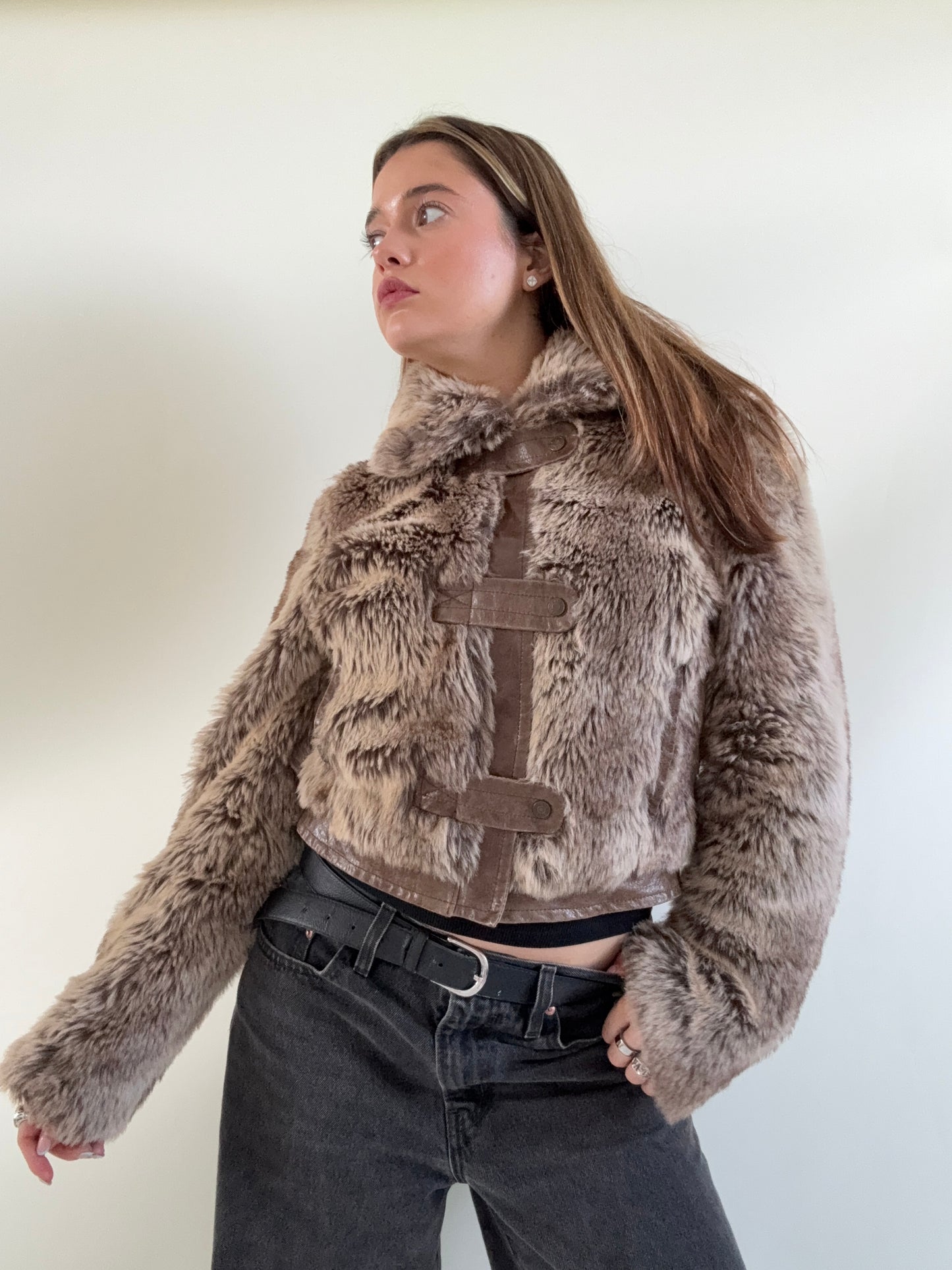 Faux Fur Bomber Jacket (UK12)