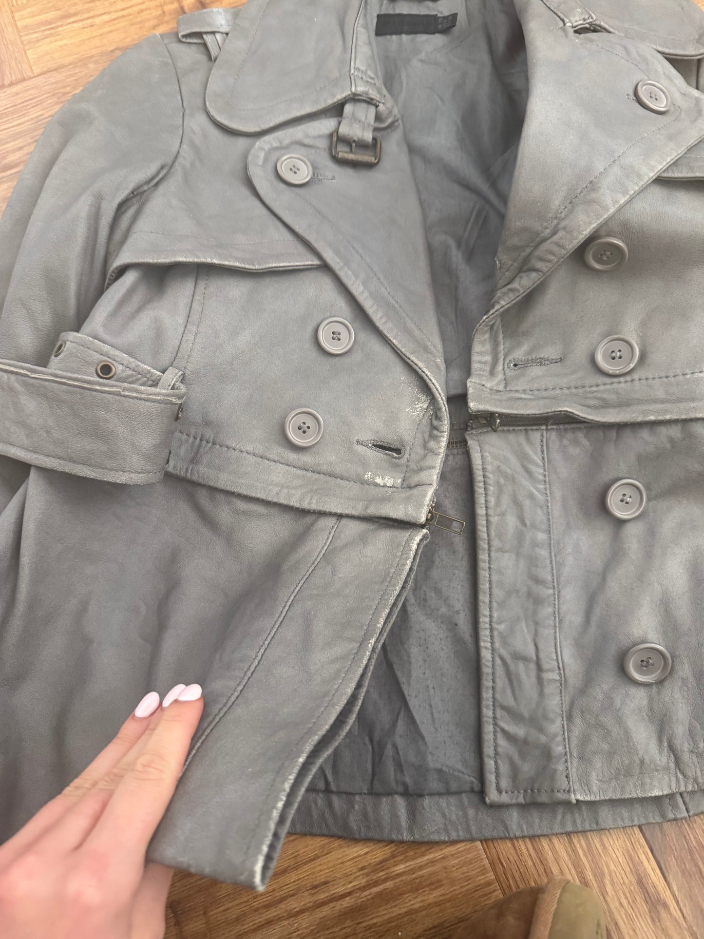 Allsaints 2 in 1 Leather Jacket (UK10)