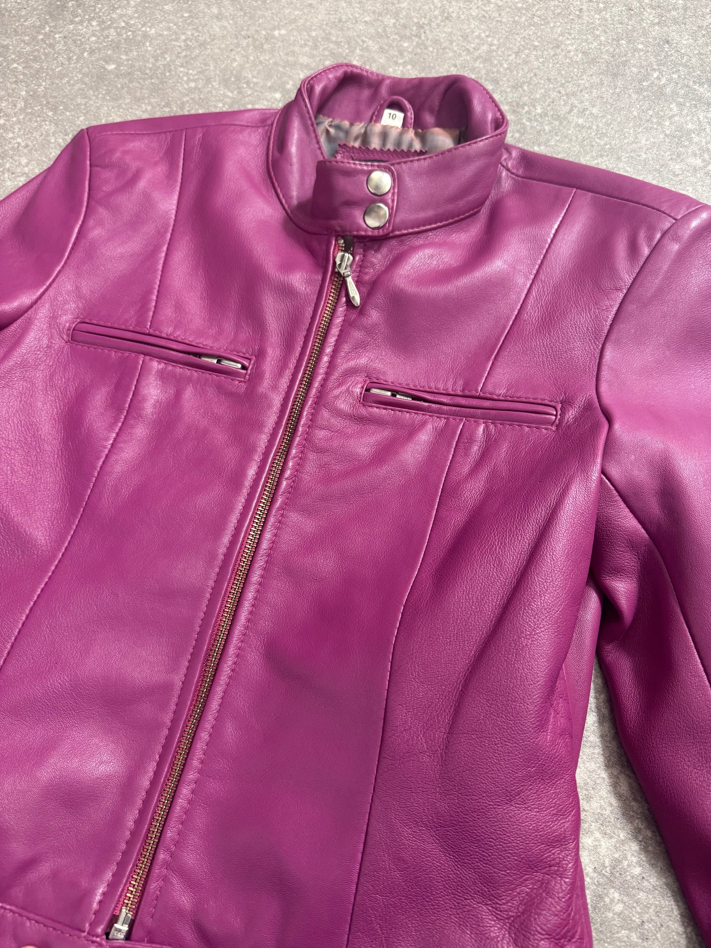 Y2K Leather Jacket (UK10)