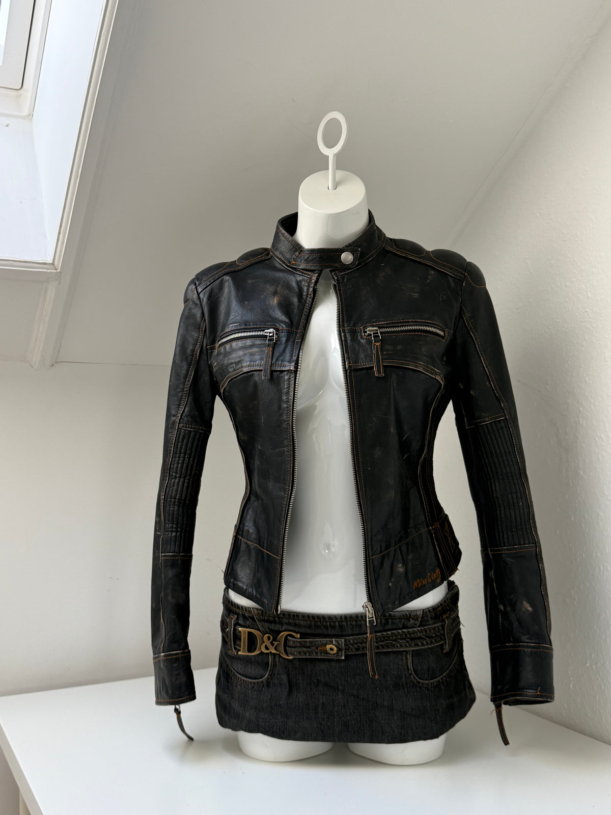 Miss Sixty Leather Biker Jacket (S)