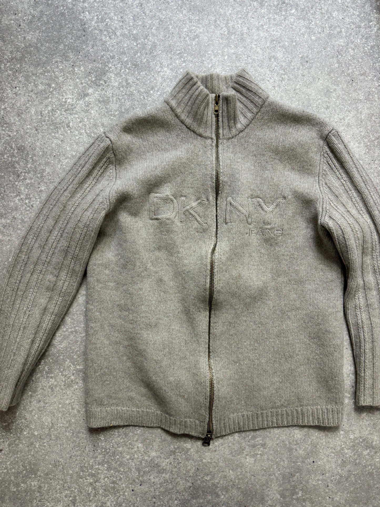 DKNY Wool Double Zip Jumper