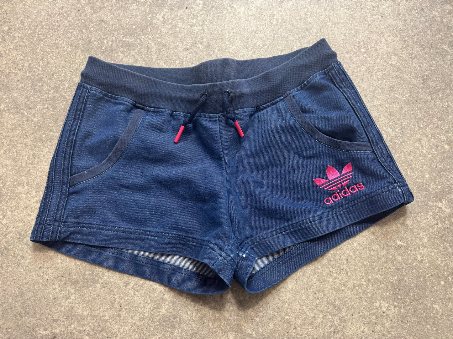 Adidas Denim Look Mini Shorts (36)