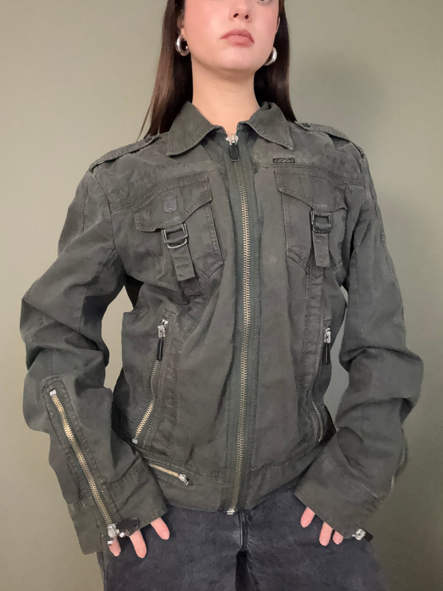 Diesel Khaki Cargo Jacket (XL)