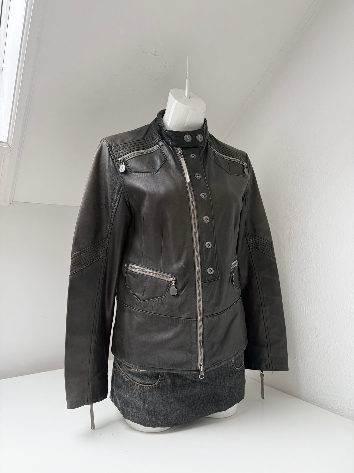 Firetrap Leather Jacket (L)