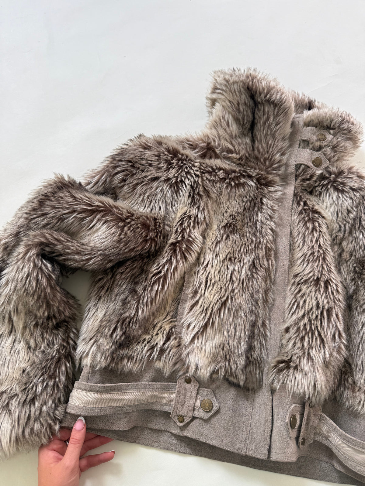 Faux Fur Bomber Jacket (UK16)
