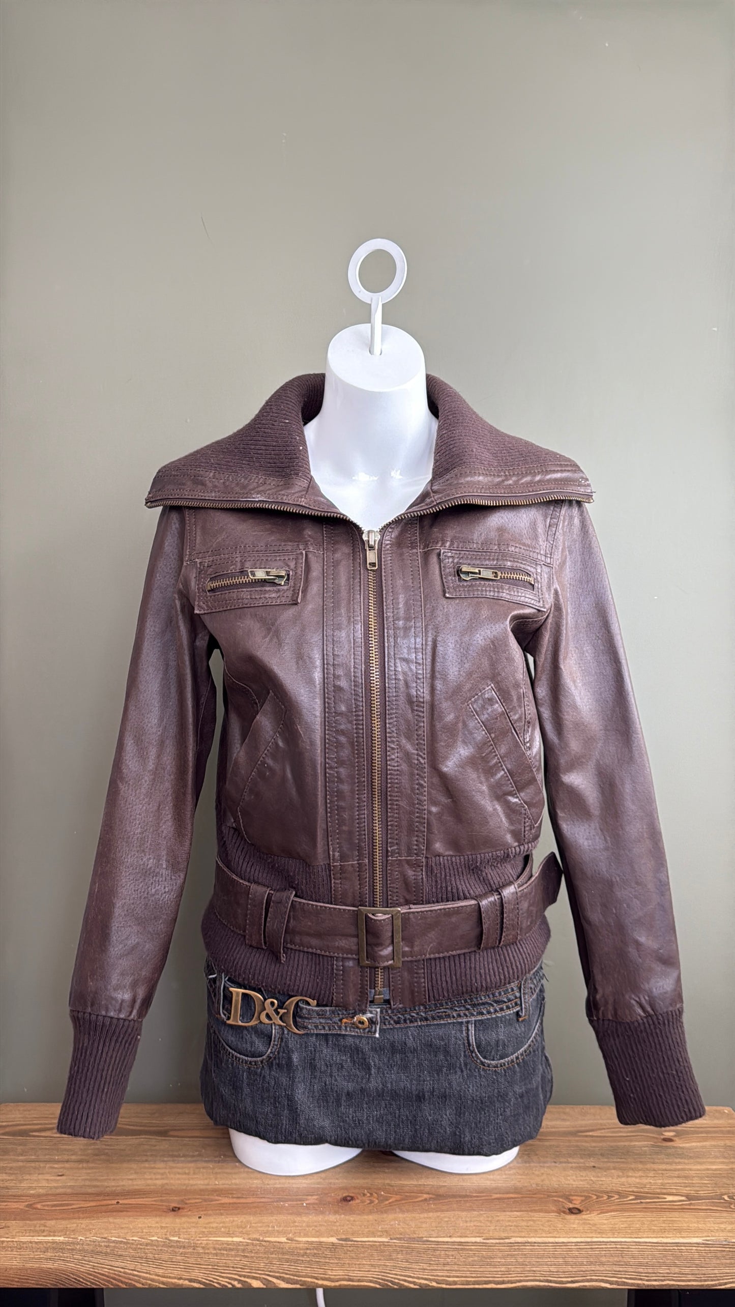 Leather Buckle Jacket (UK14)