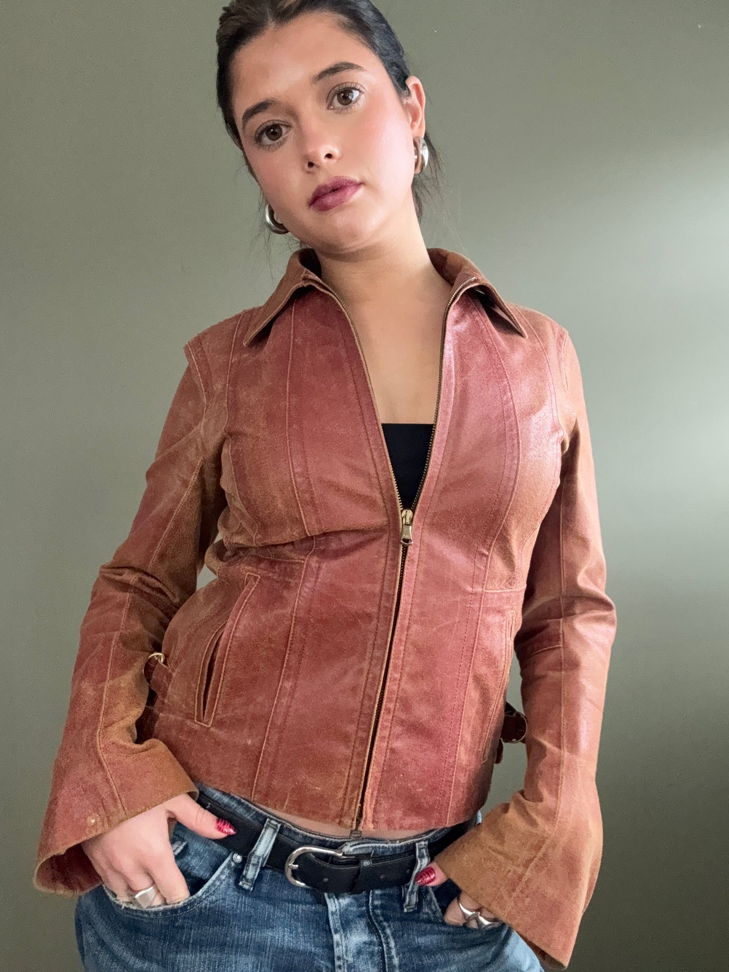 DKNY Leather Jacket (S)