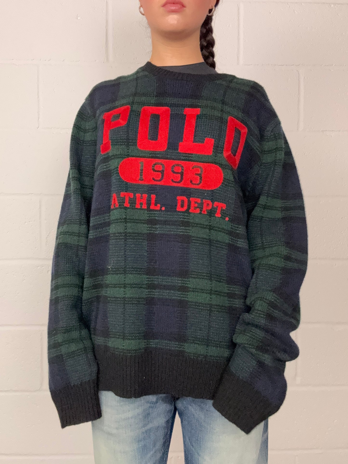 Polo Ralph Lauren Tartan Knit Jumper (M)