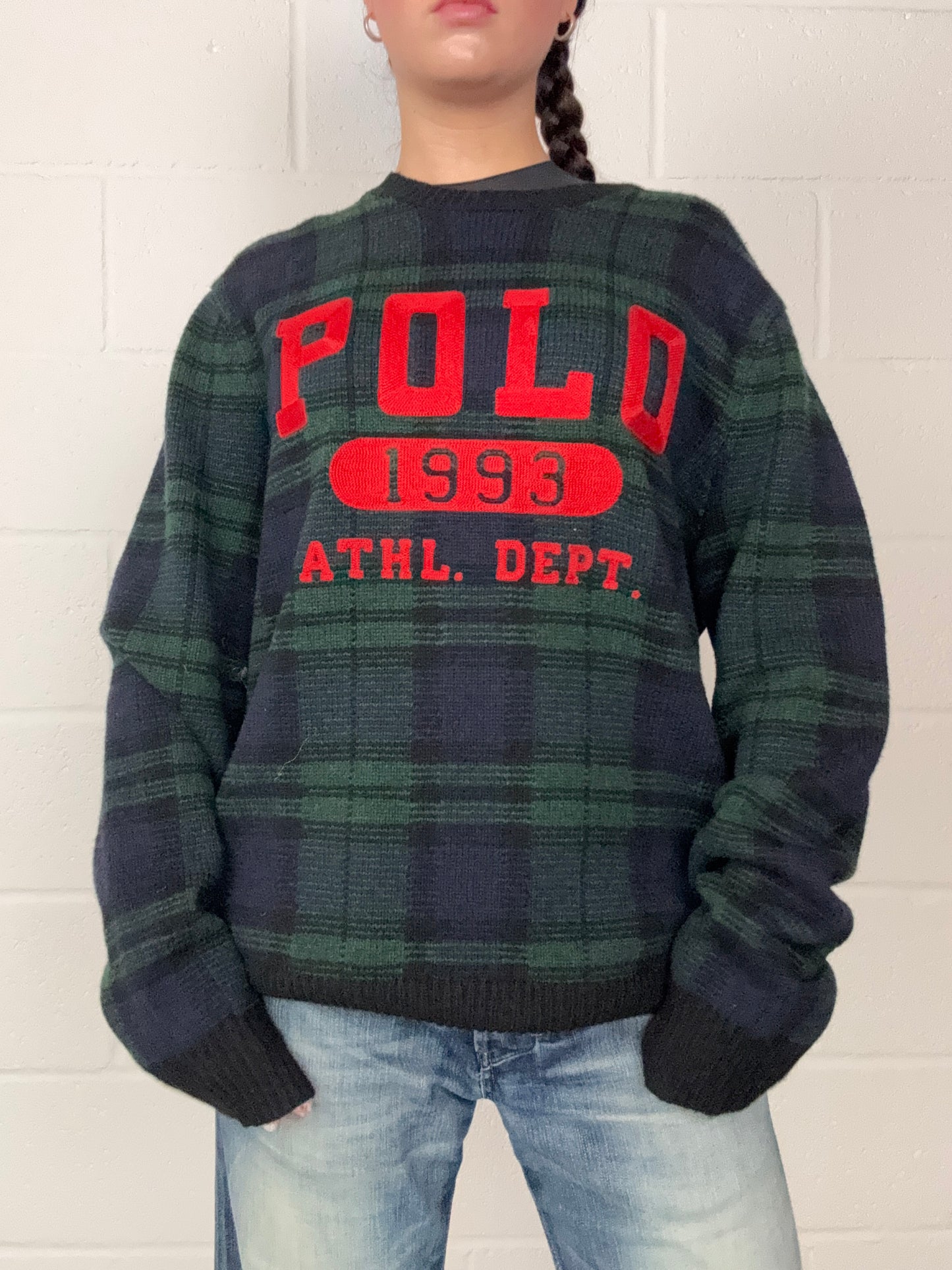 Polo Ralph Lauren Tartan Knit Jumper (M)