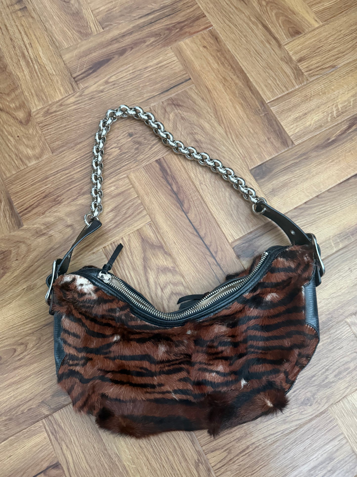 DKNY Faux Fur Shoulder Bag