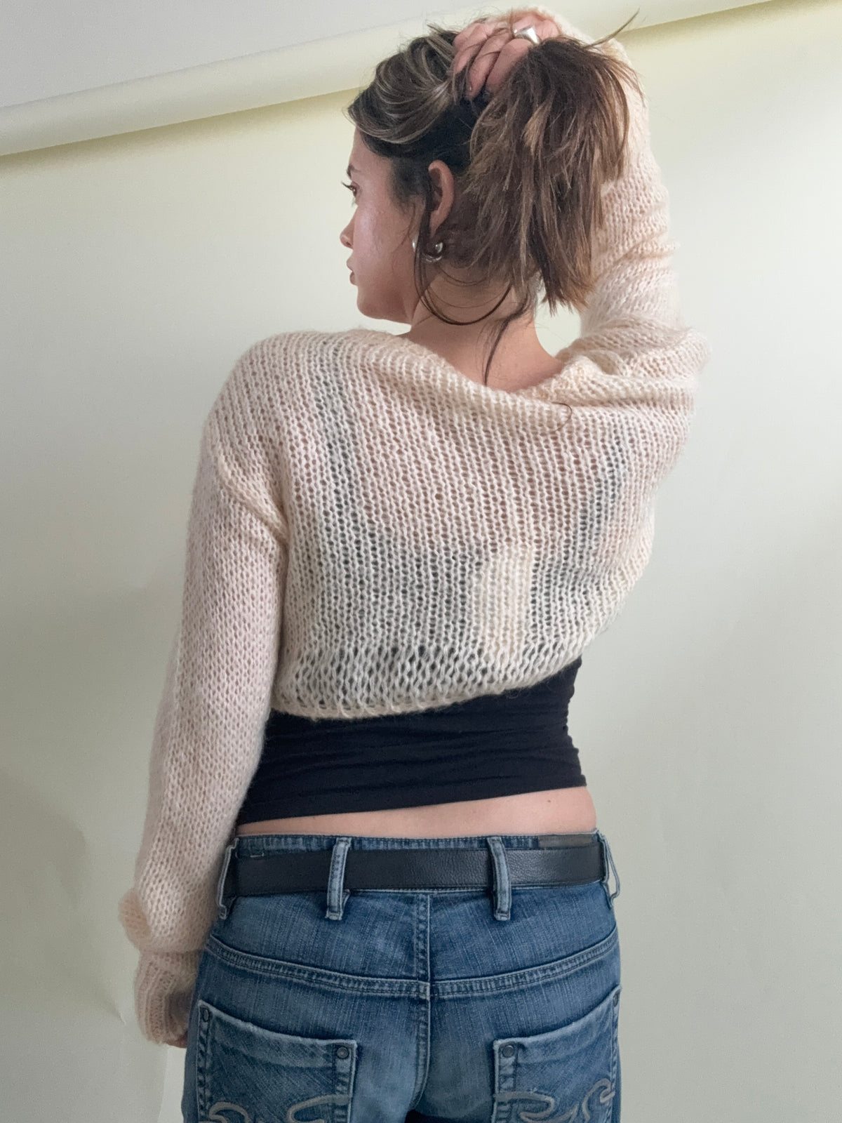 Diesel Mohair Knit Cropped Cardigan (S)