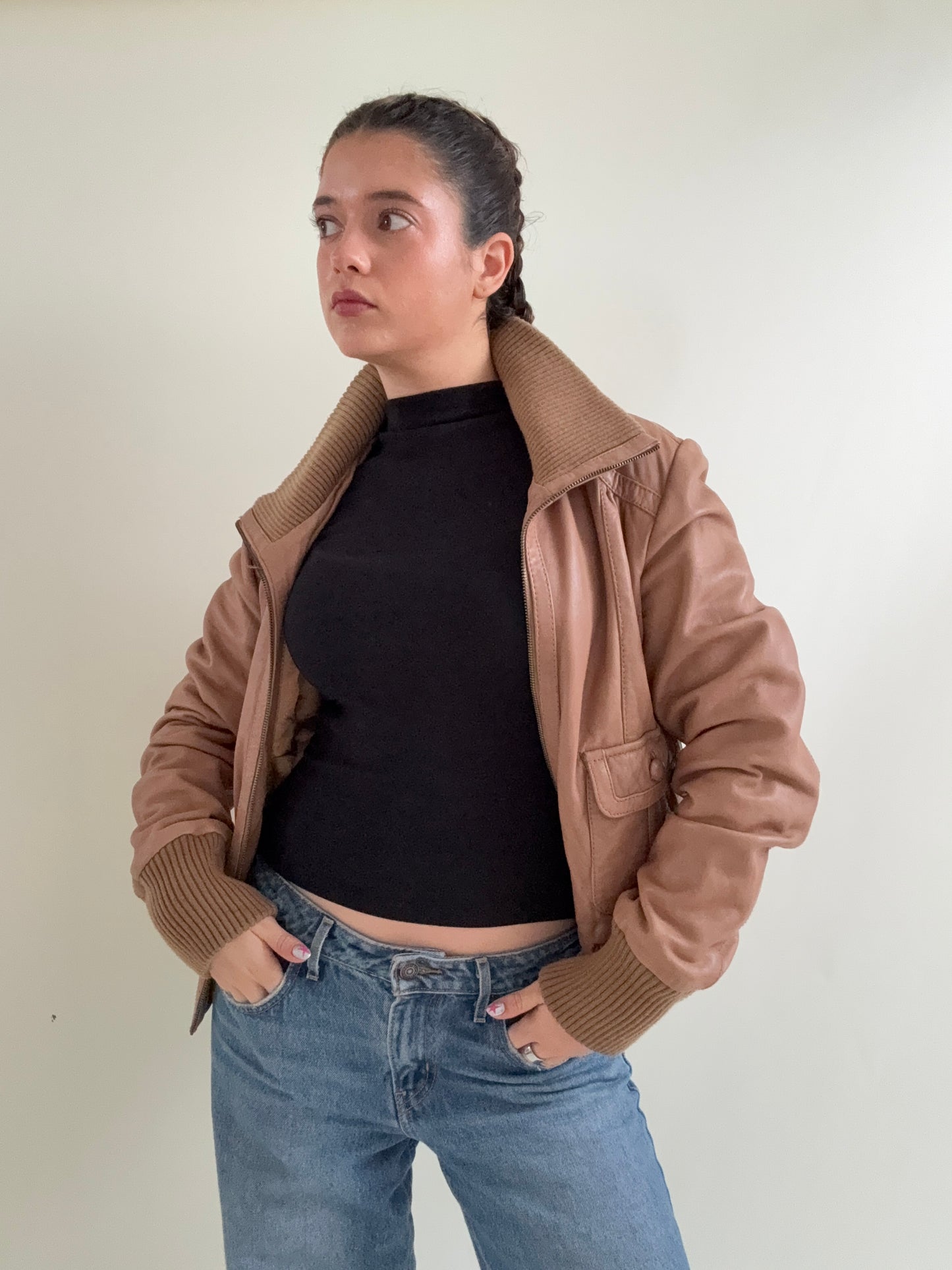 Oasis Leather Jacket (UK16)