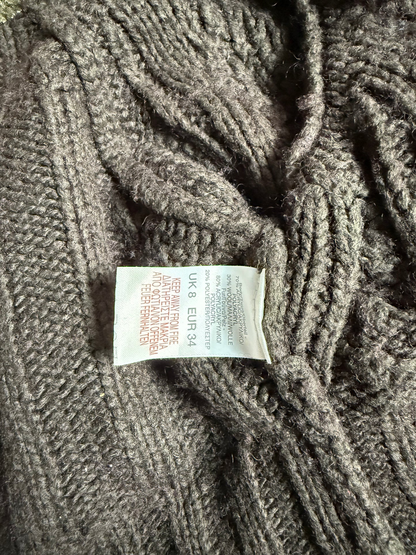 Cropped Knit Jumper (UK8)