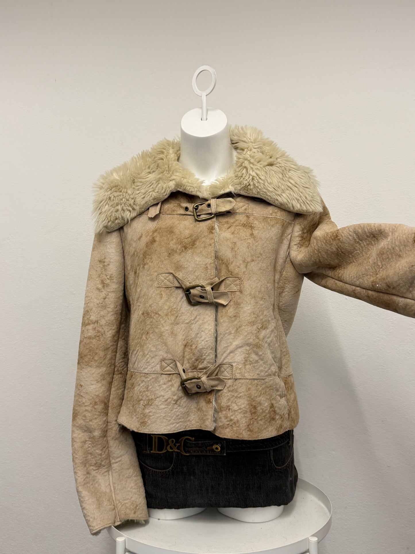 Faux Fur Armani Buckle Jacket (UK14)