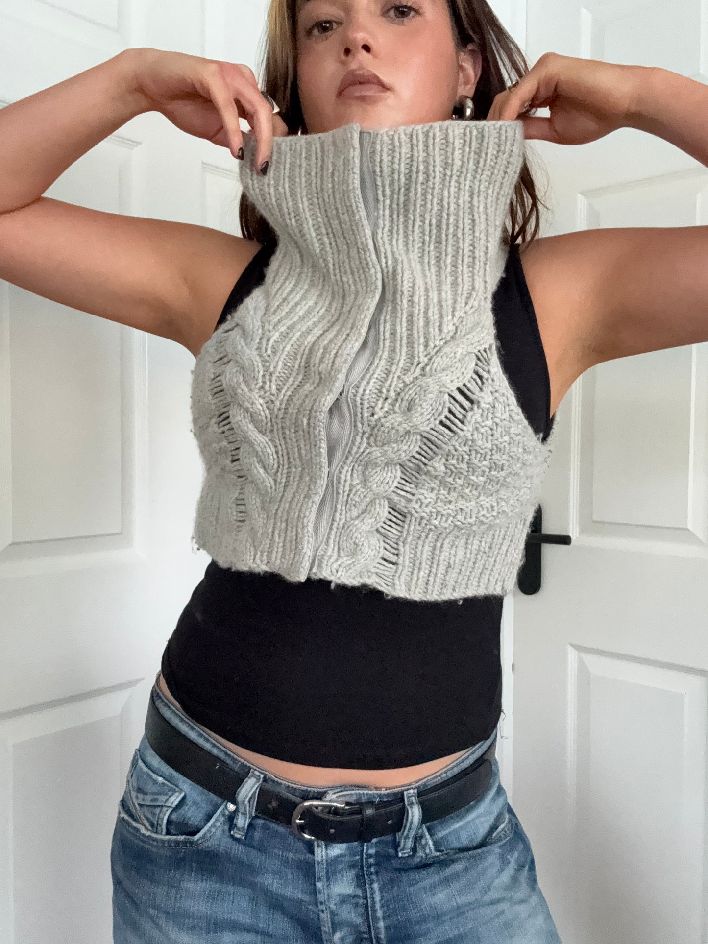 Cropped Knit Allsaints Jumper (UK10)