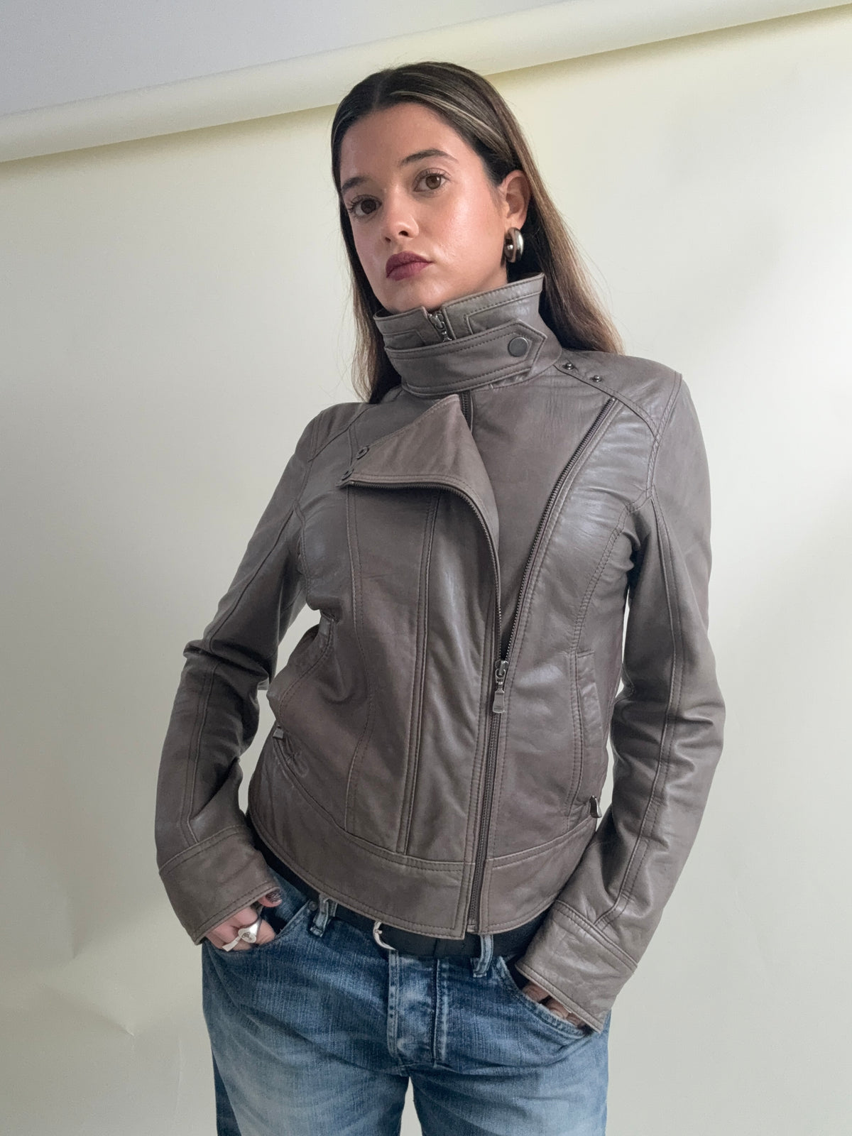 Ted Baker Leather Jacket (UK10)