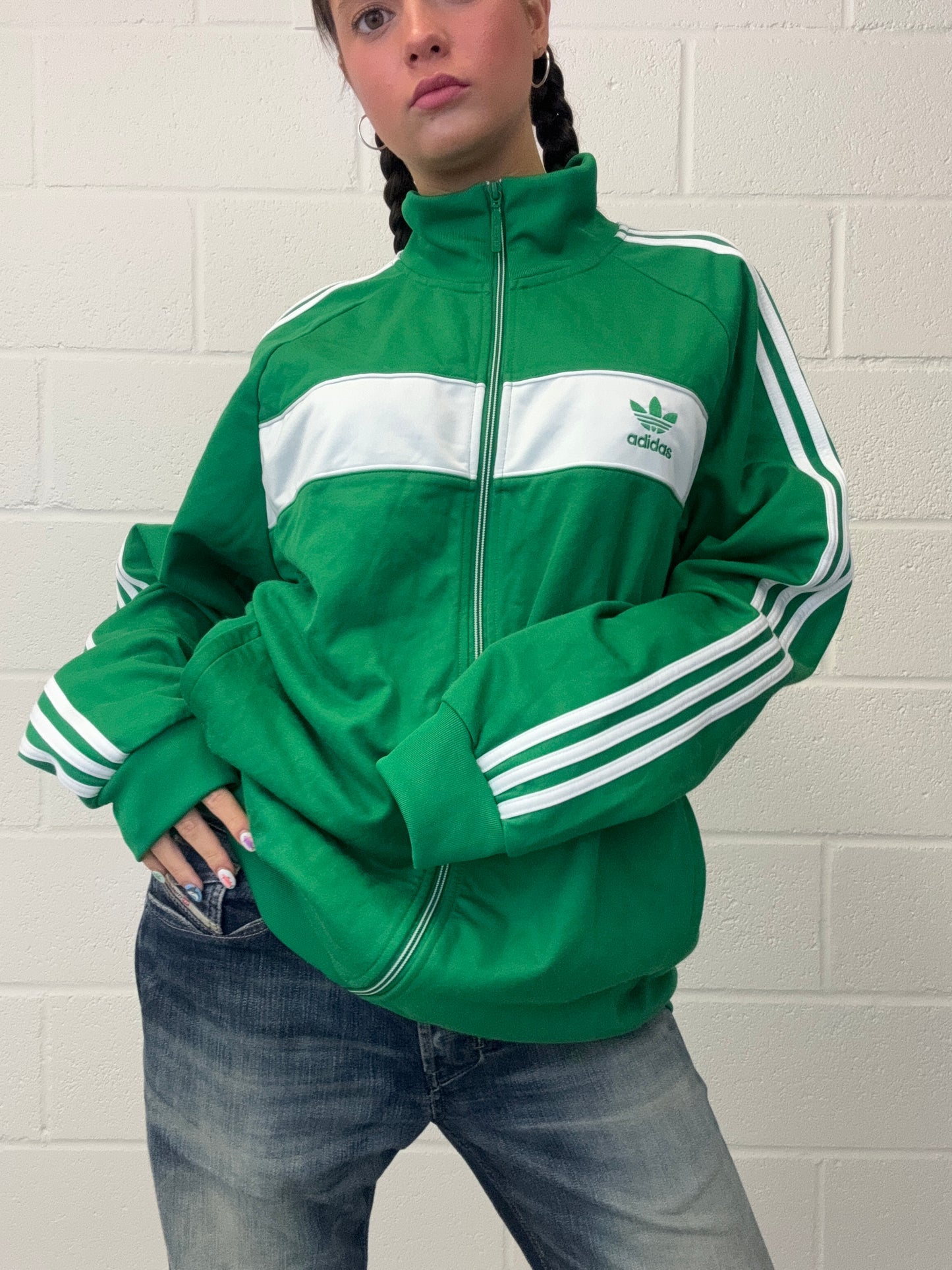 Adidas Green Tracksuit Top