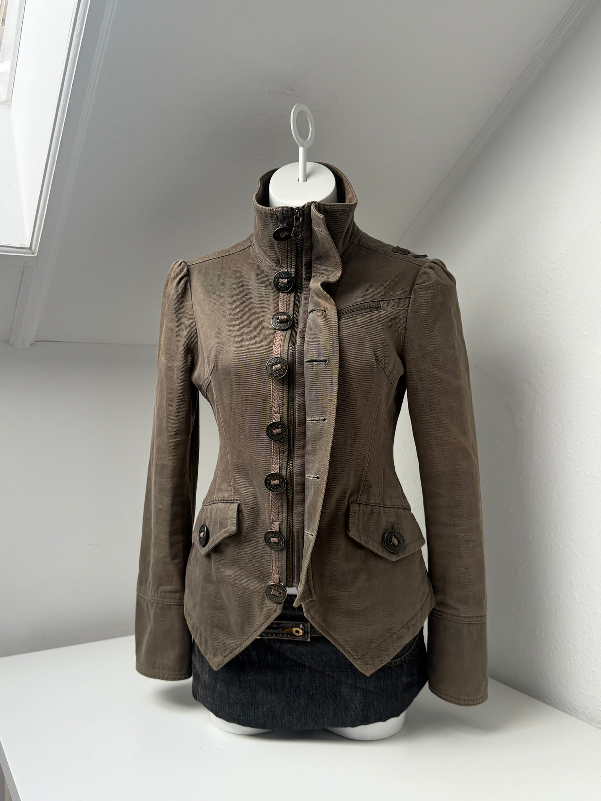 Diesel Funnel Neck Button Jacket (M)