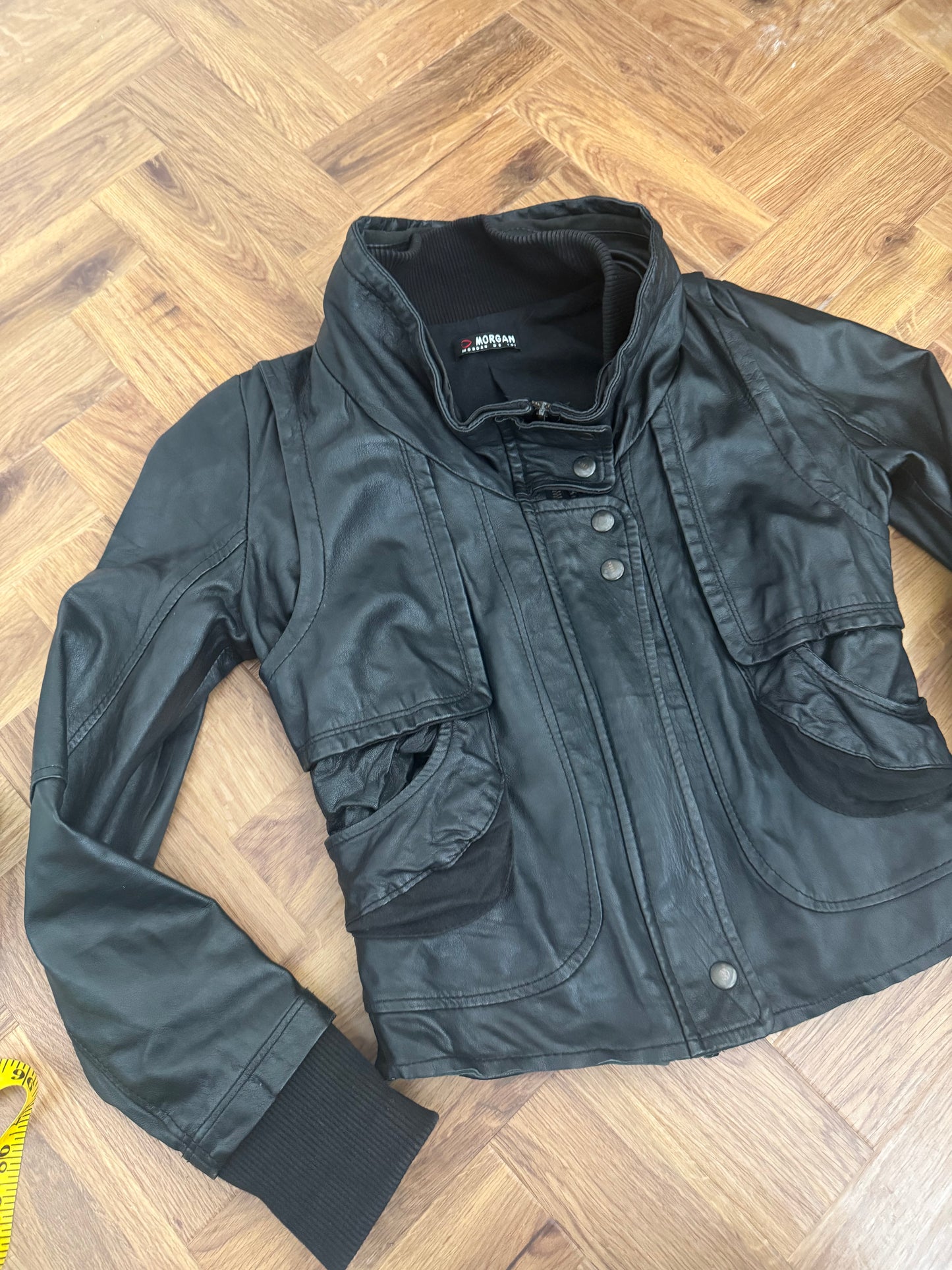 Morgan De Toi Leather Bomber Jacket (S)