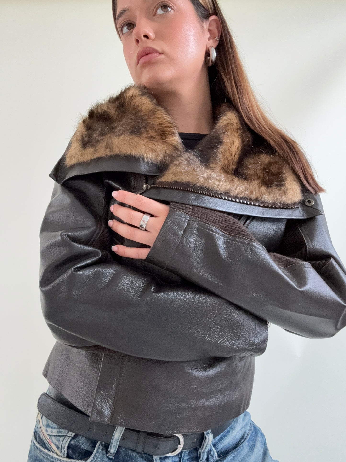 Morgan De Toi Asymmetric Leather Jacket (S)