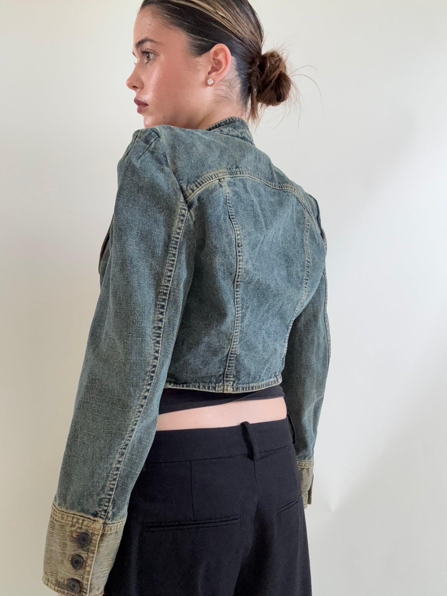 Karen Millen Denim Military Jacket (UK12)