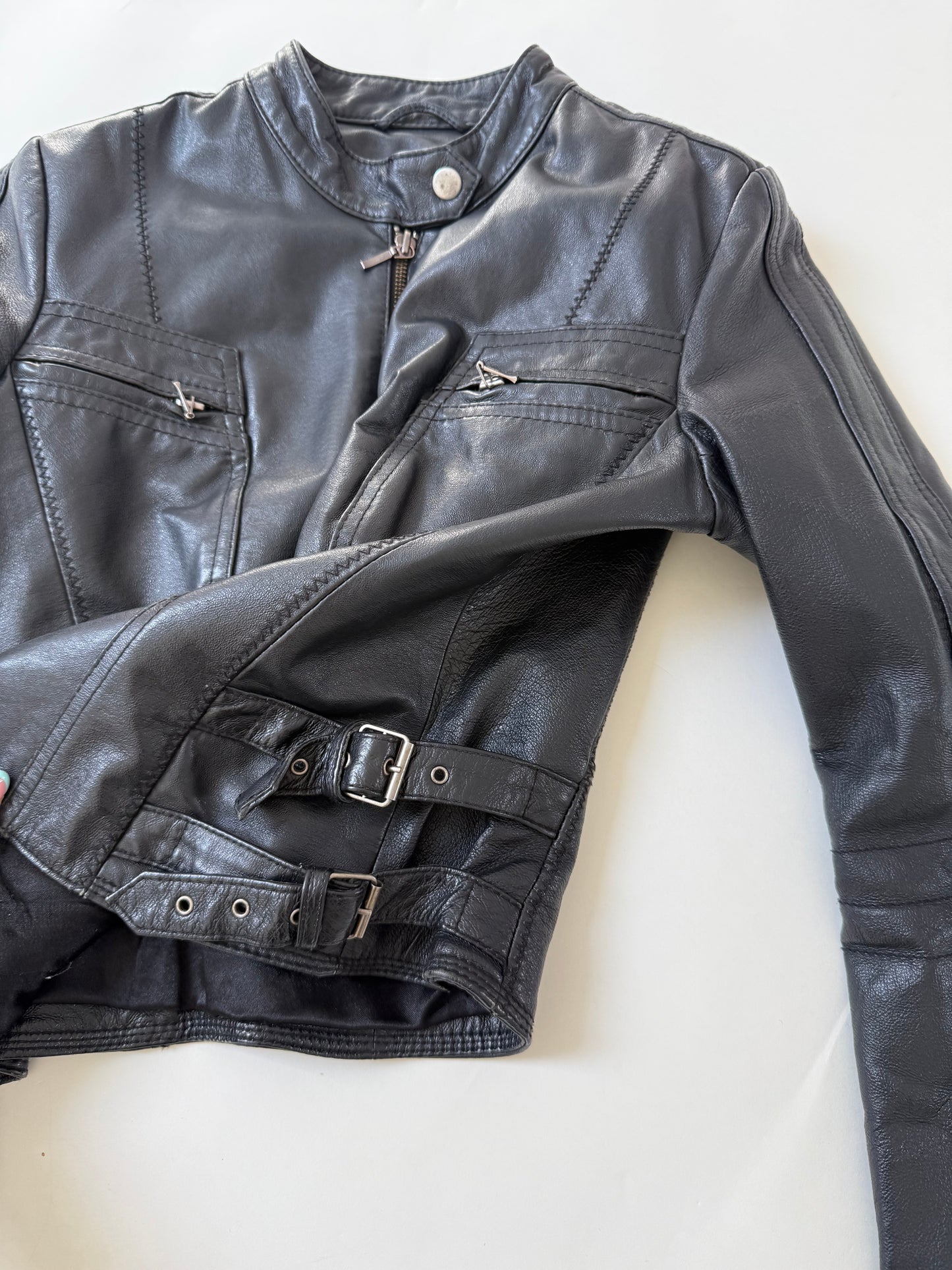 Leather Buckle Jacket (UK8)